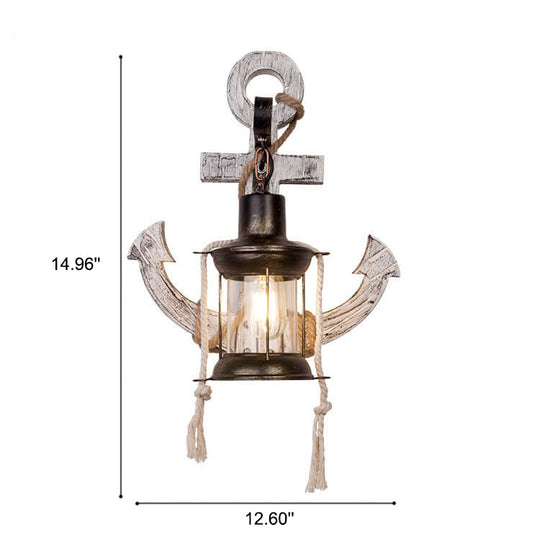 AnchorBeam | Solide Holz-Wandleuchte im maritimen Stil Decorique.de