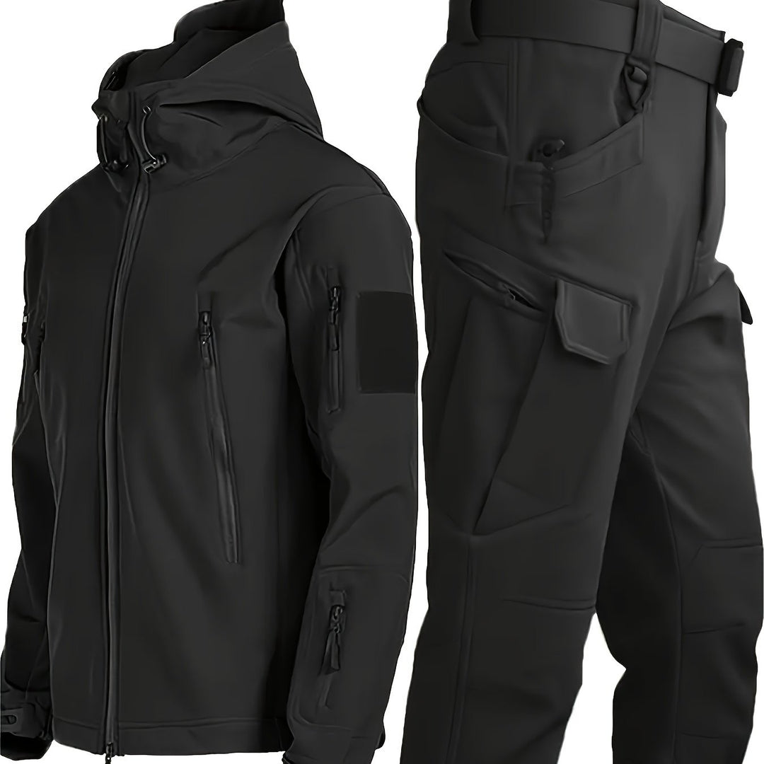Andreas | Herren Softshell Winter-Set – Jacke & Hose Schwarz Decorique.de