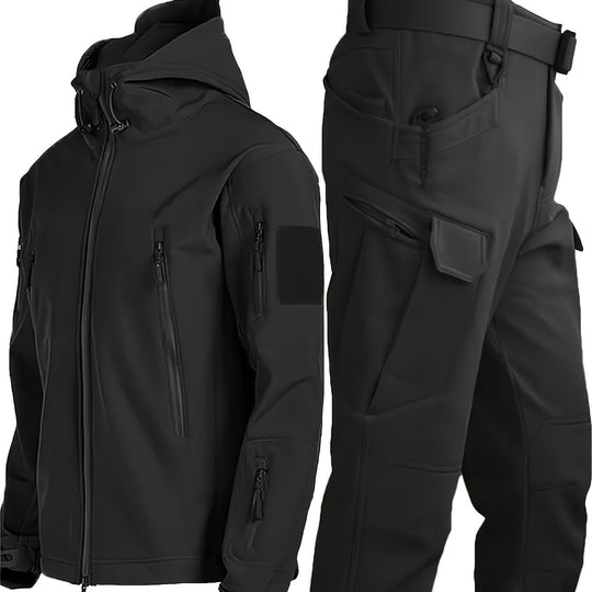 Andreas | Herren Softshell Winter-Set – Jacke & Hose Schwarz Decorique.de