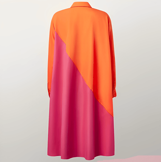 Antonia | Damen Langarm BlusenKleid | Midi Decorique.de