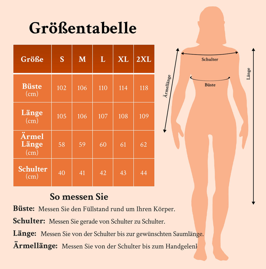 Antonia | Damen Langarm BlusenKleid | Midi Decorique.de