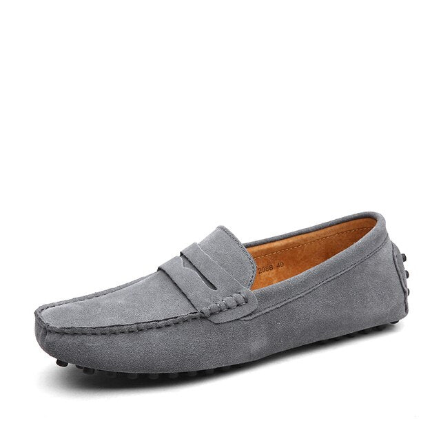 Antonio | Stilvolle Leder-Slipper | Herren Grau Decorique.de