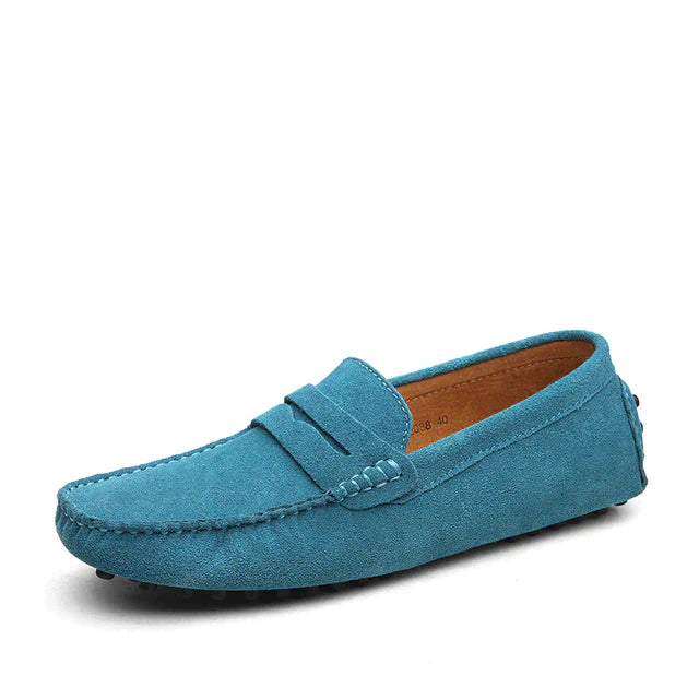 Antonio | Stilvolle Leder-Slipper | Herren Himmelblau Decorique.de