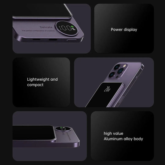MagBoost | Kompakte Powerbank – Drahtloses & Kabelgebundenes Schnellladen