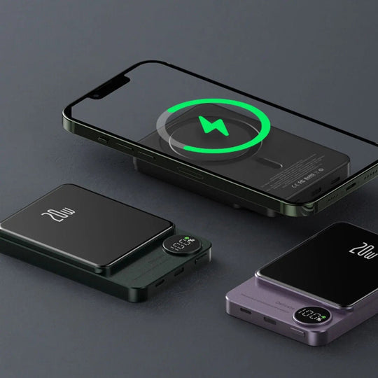 MagBoost | Kompakte Powerbank – Drahtloses & Kabelgebundenes Schnellladen