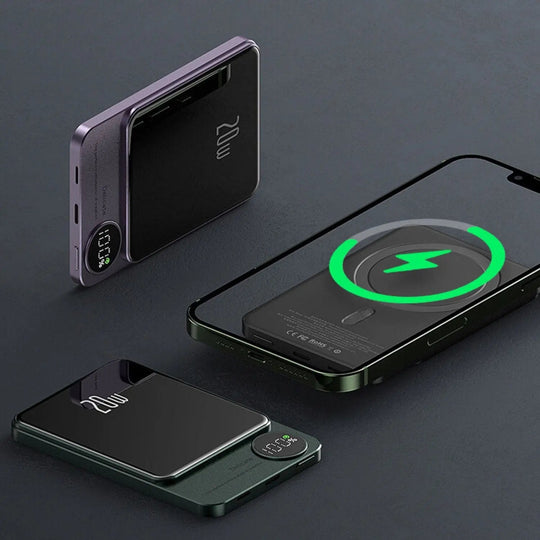 MagBoost | Kompakte Powerbank – Drahtloses & Kabelgebundenes Schnellladen