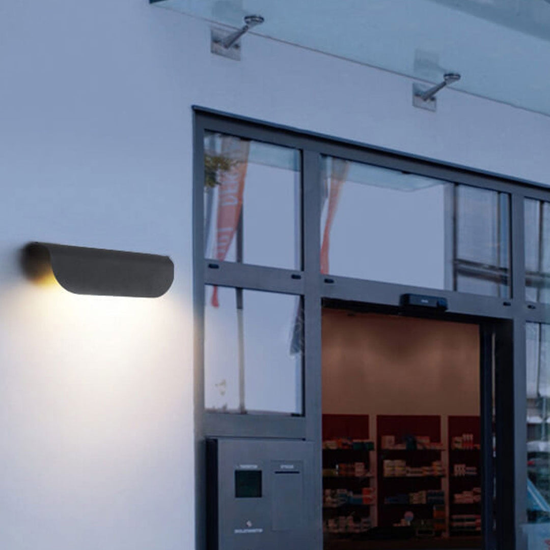 AquaBend | Wetterfeste, geschwungene LED-Außenlampe Schwarz 220V-240V für UK AU Decorique.de