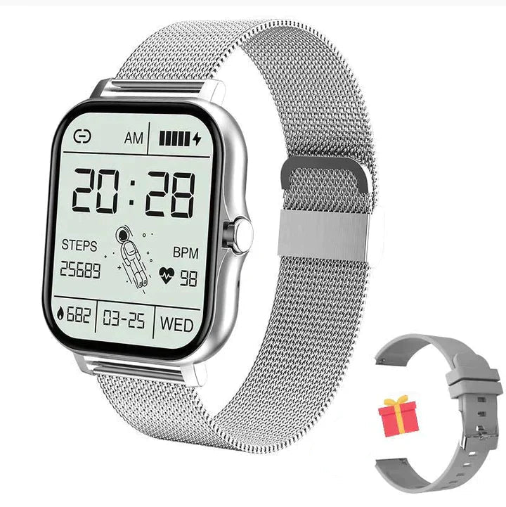 AquaPalm | Elegante Smartwatch – Stil & Funktion vereint Silber Decorique.de