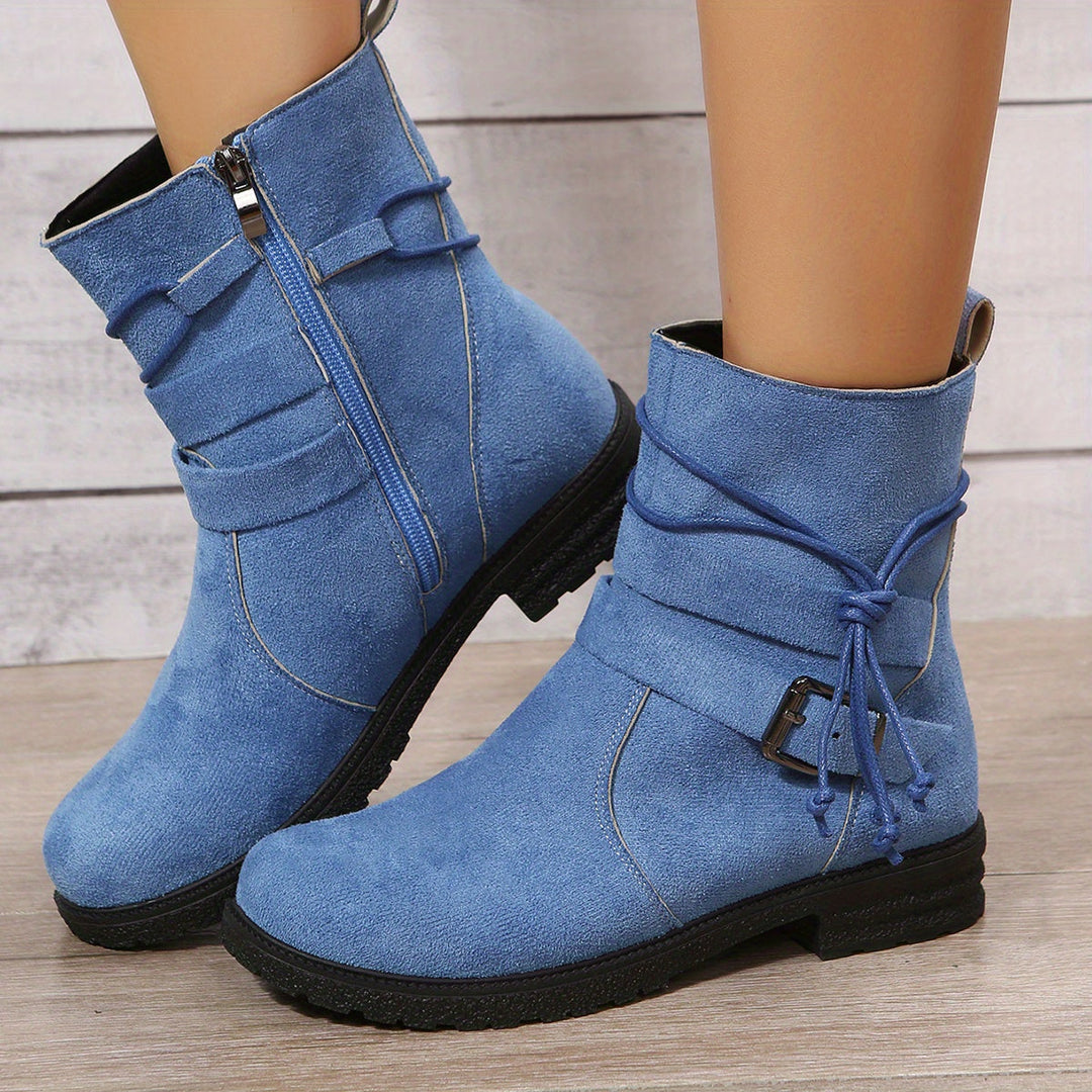 Arabella | Frauen Stiefel Bequeme Lederschuhe Blau Decorique.de