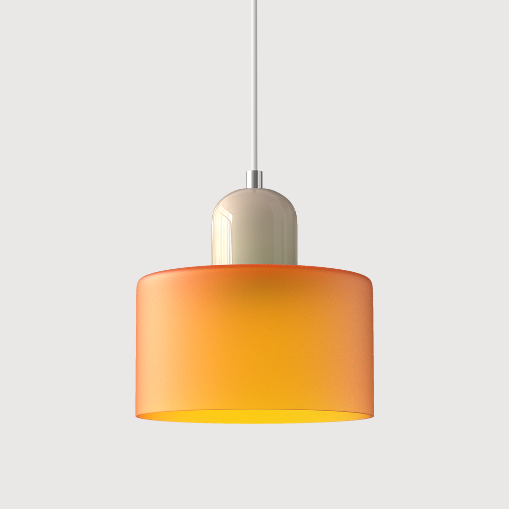 ArcadeLight | Künstlerische Glaslampe im Bauhaus-Stil Orange mattiert Beige Decorique.de