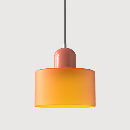 ArcadeLight | Künstlerische Glaslampe im Bauhaus-Stil Orange mattiert Rosa Decorique.de