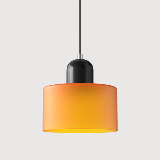 ArcadeLight | Künstlerische Glaslampe im Bauhaus-Stil Orange mattiert Schwarz Decorique.de