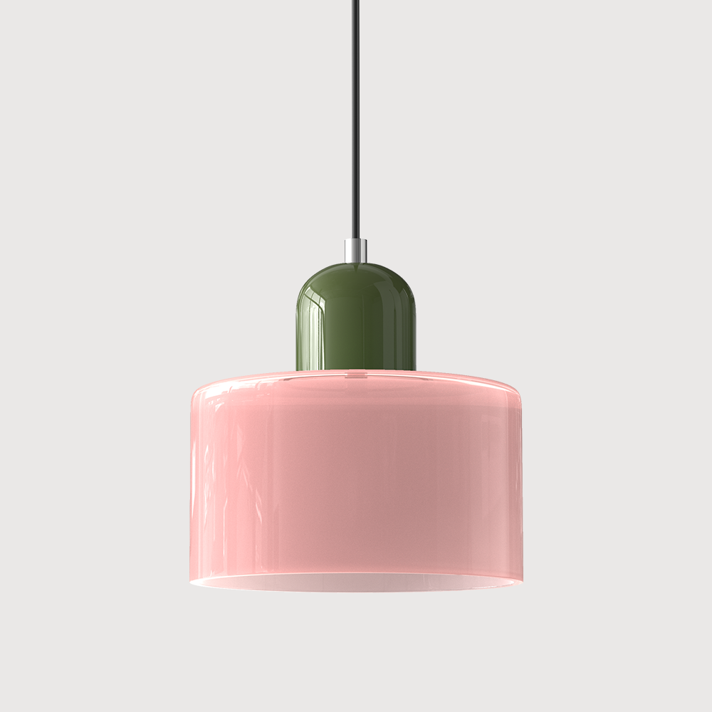 ArcadeLight | Künstlerische Glaslampe im Bauhaus-Stil Rosa Grün Decorique.de