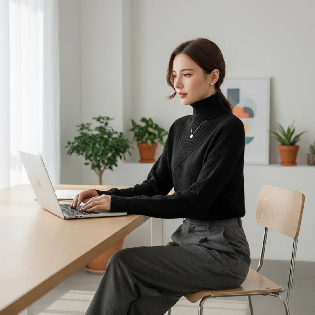 Ariz | Damen Kaschmir Rollkragenpullover – Luxus & Eleganz Decorique.de