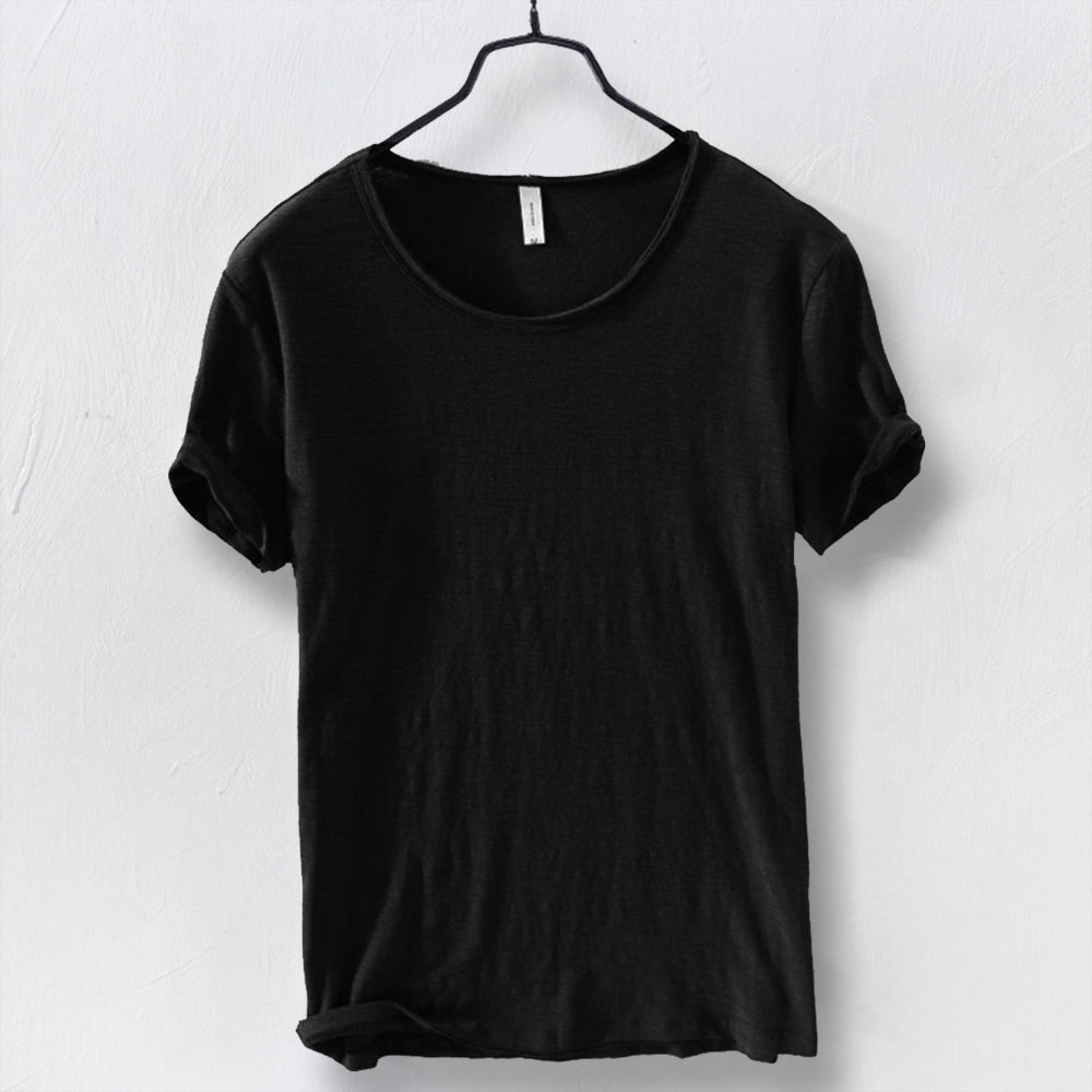 Ashton | T-Shirt mit Rundhalsausschnitt – Weiche Berührung Schwarz Decorique.de