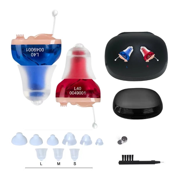 AudixLife | Unsichtbares, wiederaufladbares Hörgerät mit klarem Klang Ein Paar Decorique.de