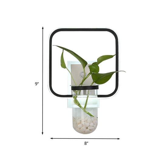 AuraBotany | Wandleuchte – Minimalistisches schwarzes Metall-Design, das Eleganz ausstrahlt Decorique.de