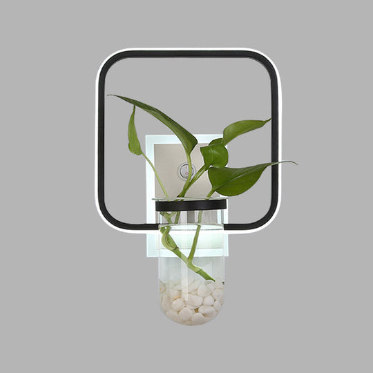 AuraBotany | Wandleuchte – Minimalistisches schwarzes Metall-Design, das Eleganz ausstrahlt Decorique.de