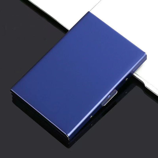 AuraCard | Kartenetui – RFID-Schutz aus Edelstahl Blau Decorique.de