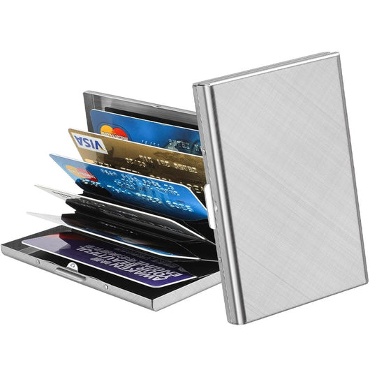 AuraCard | Kartenetui – RFID-Schutz aus Edelstahl Silber Decorique.de