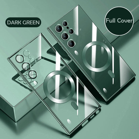 AuraCase | Magnet-Case – Schutzhülle für Samsung S23/S22 Dunkelgrün Decorique.de