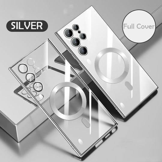 AuraCase | Magnet-Case – Schutzhülle für Samsung S23/S22 Silber Decorique.de