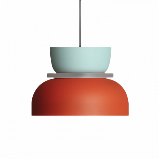 AuriDrop | Aluminium-Pendelleuchte im Skandi-Design Hellblau + Orange Decorique.de