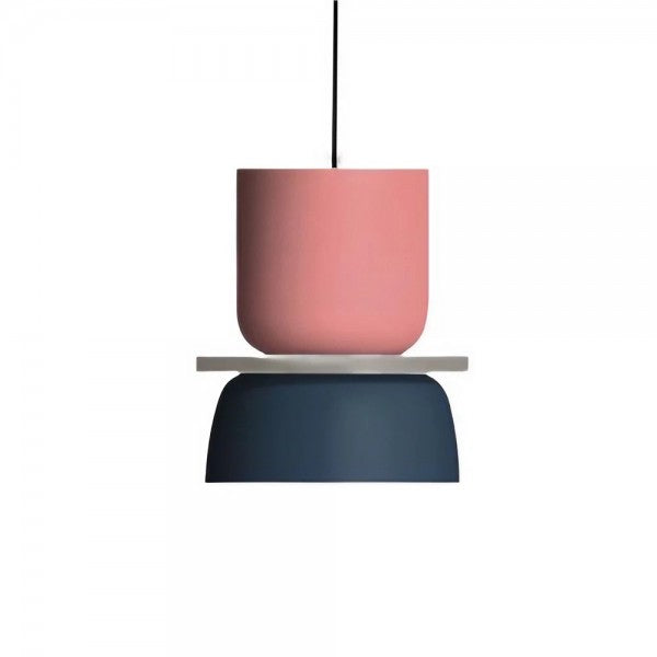 AuriDrop | Aluminium-Pendelleuchte im Skandi-Design Rosa + Marineblau Decorique.de