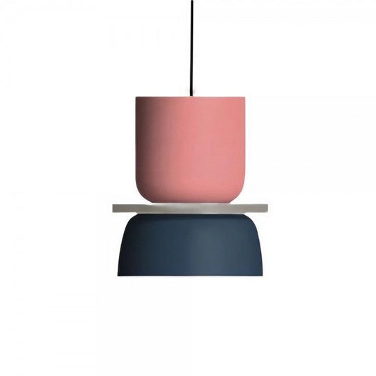 AuriDrop | Aluminium-Pendelleuchte im Skandi-Design Rosa + Marineblau Decorique.de