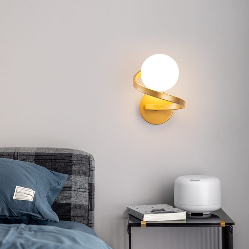 AuroraLoop | Minimalistische LED-Wandleuchte Gold Decorique.de