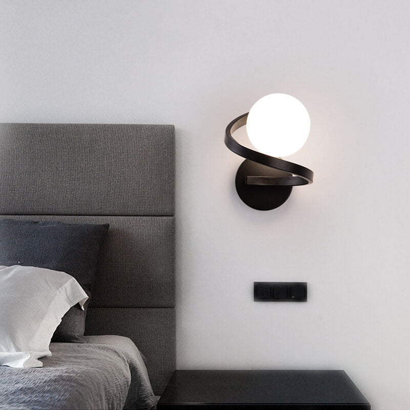 AuroraLoop | Minimalistische LED-Wandleuchte Schwarz Decorique.de