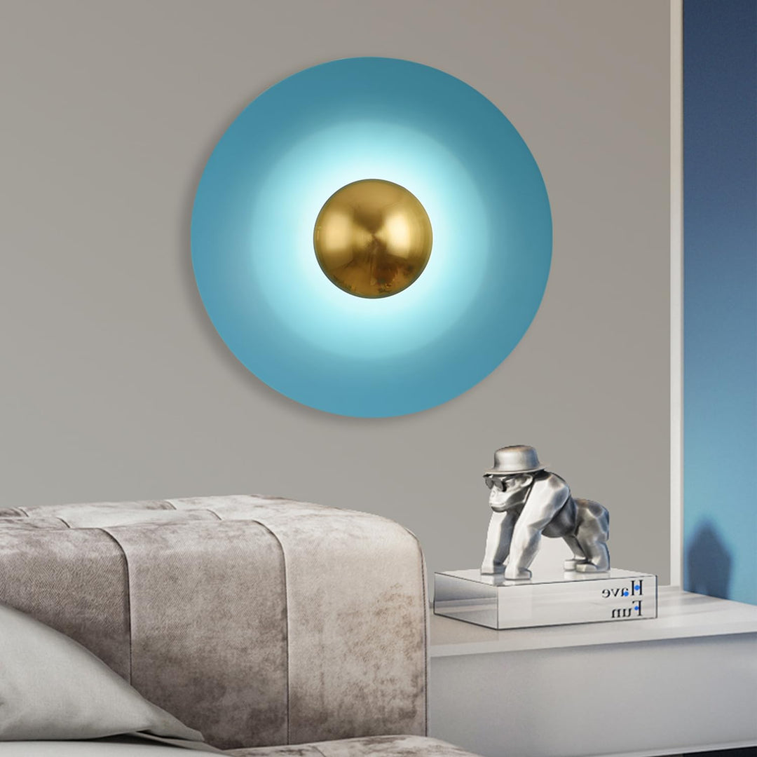 AuroraSphere | Brillant Halo Lampe Blau Decorique.de
