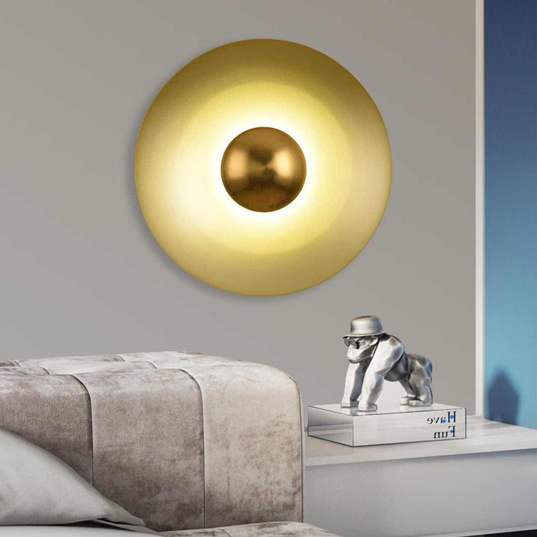AuroraSphere | Brillant Halo Lampe Gold Decorique.de