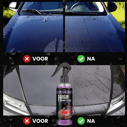 AutoGlanz | 3-in-1 Nano Keramische Coating Spray | 1+2 Gratis