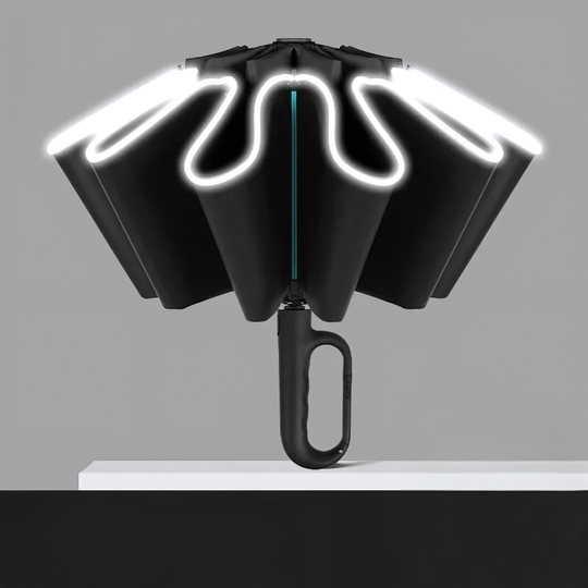 AutoScreen | Automatischer Regenschirm mit Haken & UV-Schutz Schwarz Decorique.de