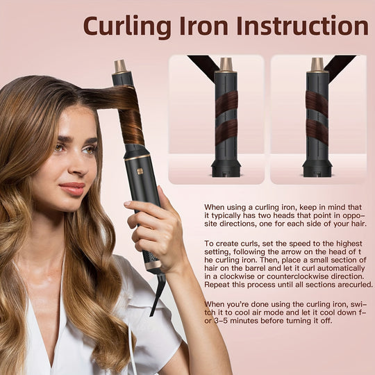 GlamWrap | 5-in-1 Warmluftbürste & Lockenstyler für nasses & trockenes Haar