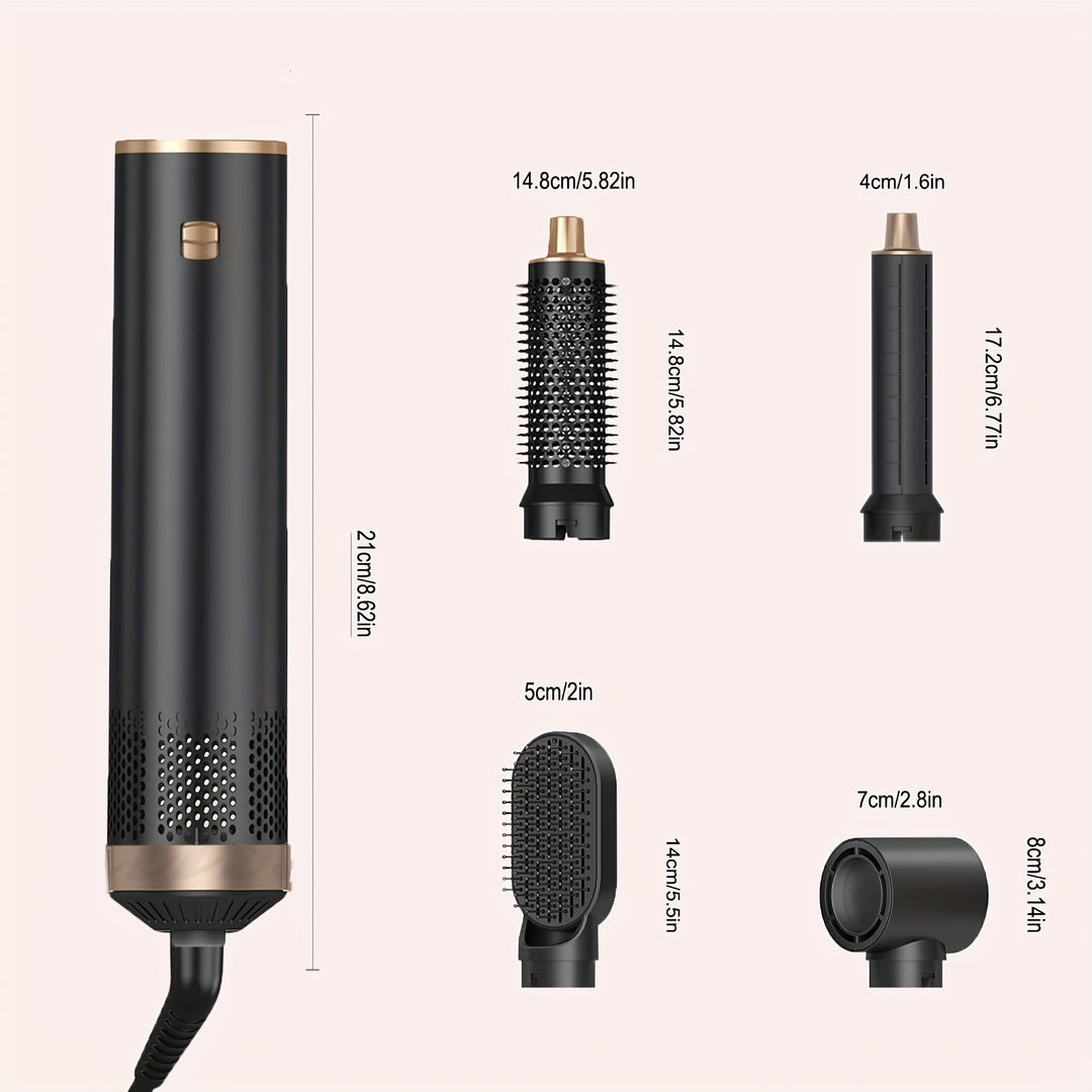 GlamWrap | 5-in-1 Warmluftbürste & Lockenstyler für nasses & trockenes Haar