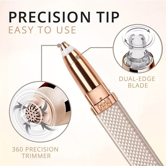 GlowSmooth | Damenrasierer - Schmerzfreier 4-in-1-Rasierer für Gesicht und Bikinizone