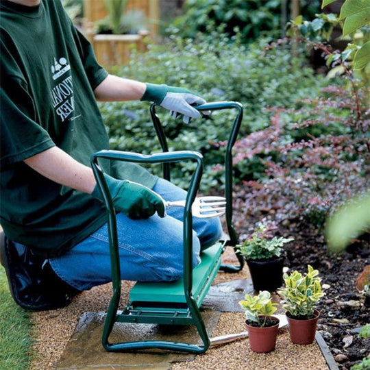 FloraSeat | Bequemer Gartenstuhl mit weichem Kniekissen