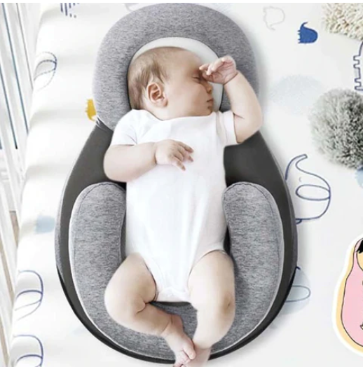 BabyNest | Ergonomisches Babykissen für gesunden Babyschlaf Schwarz Decorique.de