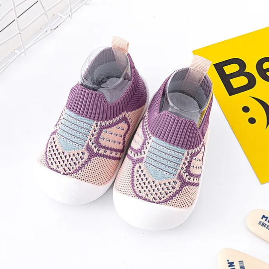 BabyStep | Rutschfeste Baby-Schuhsocken Lila Decorique.de