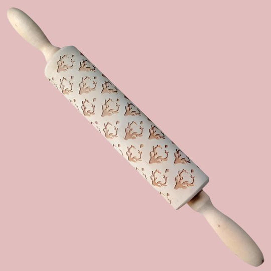BakeRoll | Handgefertigte Teigrolle mit Weihnachtsgravuren A Decorique.de