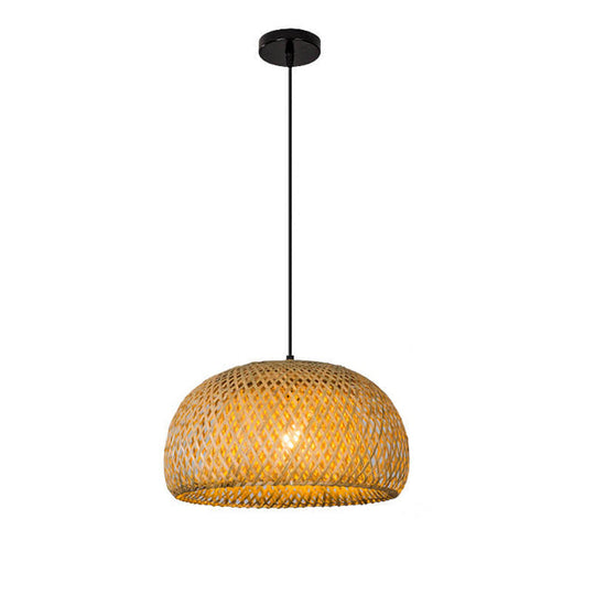 BambuLuxe | Handgeflochtene Bambuslampe mit Stil Schwarz Decorique.de