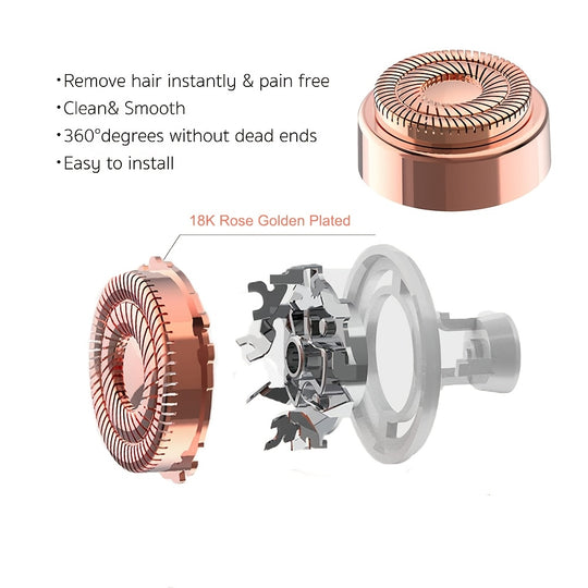 BareBloom | Gesichtshaarentferner für Frauen - schmerzfrei & wiederaufladbar über USB Decorique.de