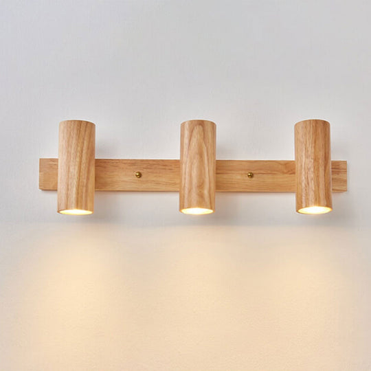 BeamWood | Minimalistisches Holz-Spotlicht mit LED 3 Lichter Warmes Licht (3000K) 230V Decorique.de