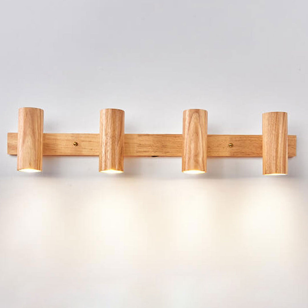 BeamWood | Minimalistisches Holz-Spotlicht mit LED 4 Lichter Warmes Licht (3000K) 230V Decorique.de