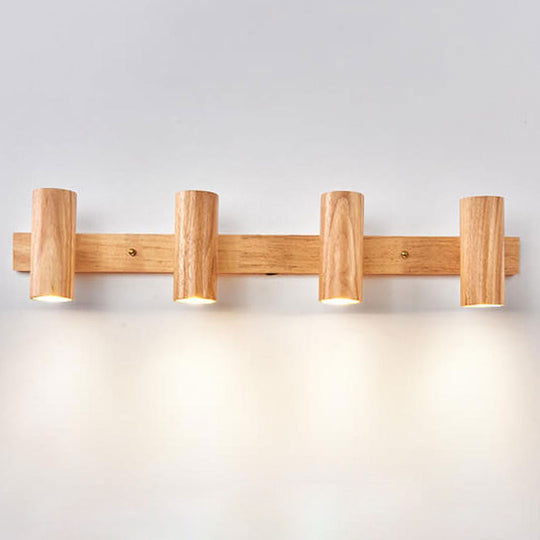 BeamWood | Minimalistisches Holz-Spotlicht mit LED 4 Lichter Warmes Licht (3000K) 230V Decorique.de