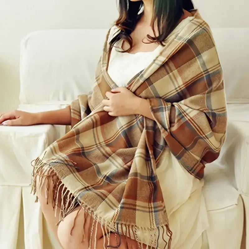 Elouise | Kaschmir Schal – Weich, Warm & Stilvolles Karomuster