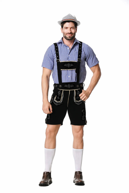 Bergwalder | Herren-Oktoberfestset mit Lederhose & Kariertem Hemd Decorique.de