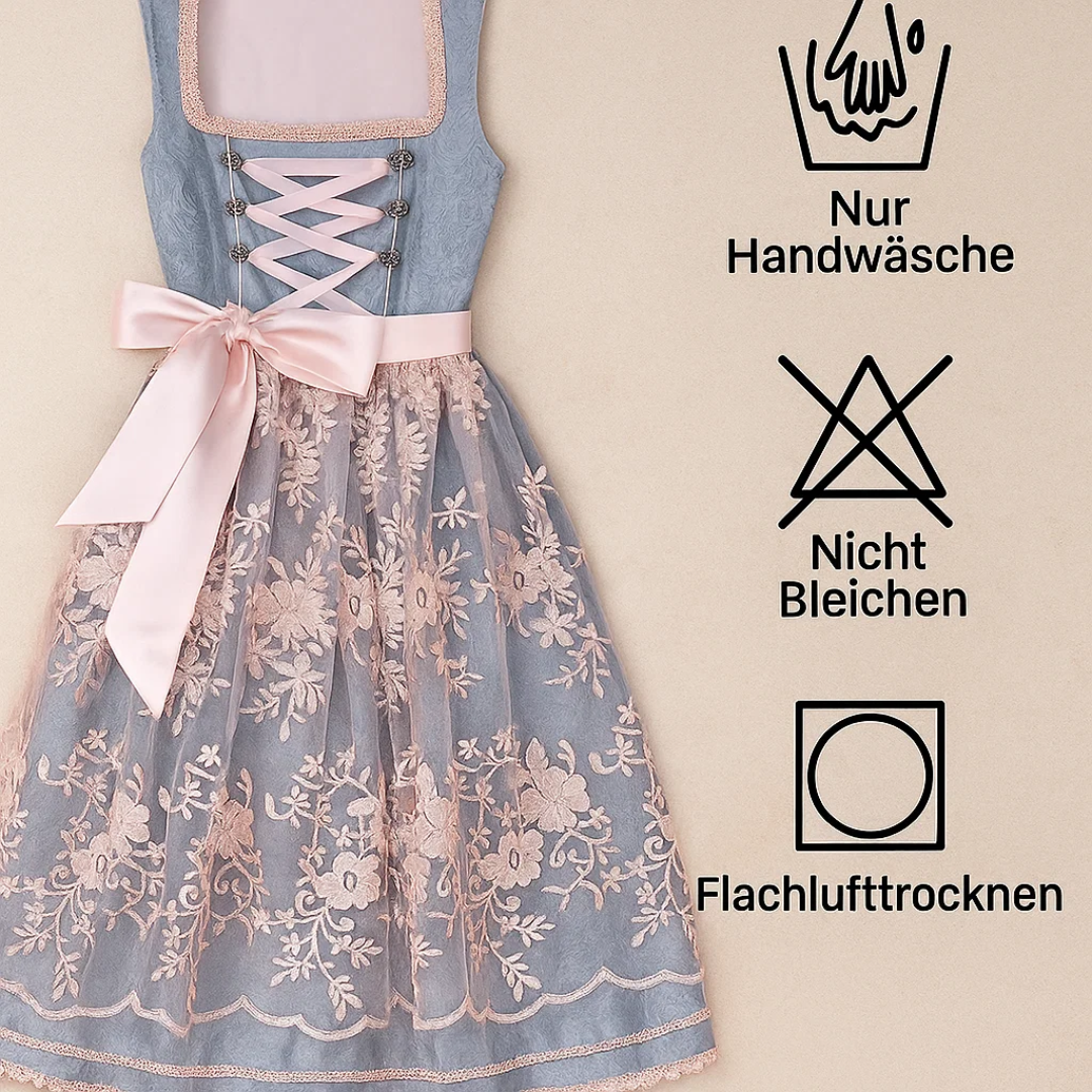 Bergwiese | Damen-Midikleid mit Schürze – Traditionelles Bierfestkostüm Decorique.de